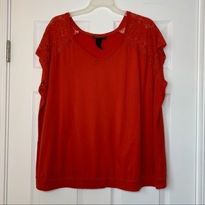 Lane Bryant Lace Shoulder Top 26/28